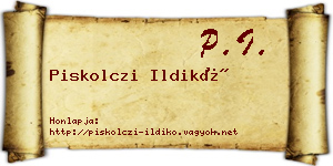 Piskolczi Ildikó névjegykártya